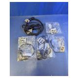Assorted Black Bungee Cords Heavy Duty Hooks Lot