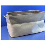 Gray Rectangular Fabric Storage Bin