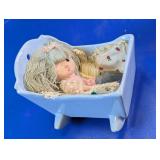 Vintage Rocking Cradle Doll Set