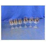 Gold Scroll Sherry Glass Assortment