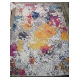 Sky Collection Multicolor Abstract Area Rug