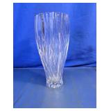 Cut Crystal Swirl Pattern Vase