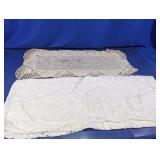 Crocheted Runner and Lace Table Linens