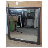 Dark Brown Framed Wall Mirror