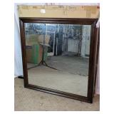 Dark Brown Framed Wall Mirror
