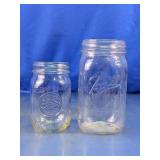 Clear Glass Ball & Golden Harvest Mason Jar Set