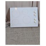 GE White Electric Smooth Cooktop