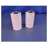 Fenton Hobnail Milk Glass Salt & Pepper Shakers