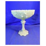 Fenton Cabbage Rose Ceramic Compote
