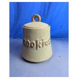 Vintage Ceramic Speckled Green Cookie Jar