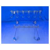 Metal Wall-Mount Hook Racks Lot