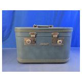 Vintage StarWay Blue Train Case Train Vanity Case