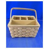 Woven Wood Basket Organizer
