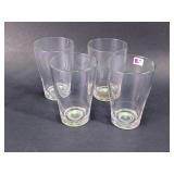 Set of 4 Clear Glass Tumblers