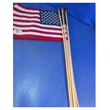 Wooden Pole American Flag Assortment