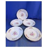 Rosenthal Sanssouci Floral Rim Soup Bowls