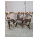 Wooden Spindle Back Dining Chairs