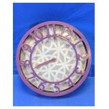 Purple Geometric Openwork Plastic Wall Clock