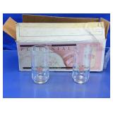 Floral Glass Tumbler Set with Box
