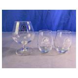 Courvoisier Snifter & Stemless Wine Glasses Set