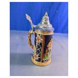 Vintage German Lidded Beer Stein 3393