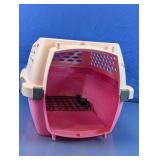 Pink Plastic Small Pet Carrier Shell Latch Box