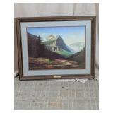 Glacier Valley Mountain Art Print by Mark Pettit