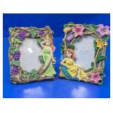 Vintage Fairy Resin Tabletop Photo Frames Duo