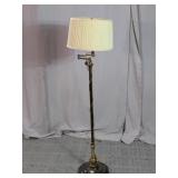 Vintage Brass Swing-Arm Standing Floor Lamp