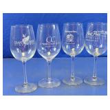 Assorted Souvenir Wine Glasses Lot