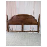 Vintage Wooden King Inlay Headboard
