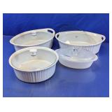 CorningWare French White & Glasbake Casserole Lot