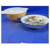 Vtg. Pyrex Butterfly Gold Bowl & Italian Server