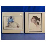 R.C. Gorman Ceramic Art Tiles Duo