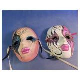 Hand Painted Glittered Ceramic Masquerade Masks