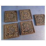 Vintage Monogram Initial D Cork Coasters Lot