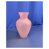 Pink Frosted Glass Vase