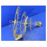 Vintage Brass Tone Chandelier Fixture