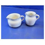 Vintage Pfaltzgraff Stoneware Creamers Duo