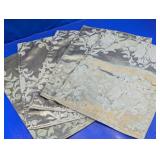 Elegant Damask Floral Fabric Placemats Lot