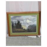Framed Mountain Landscape Art Print