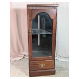 Riverside Wooden Media Cabinet with Glass Door