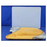 White Chopping Board & Pig Cutting Board