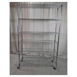 Metal Wire Rolling Shelving Unit Rack
