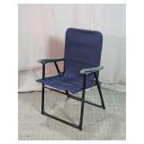 Folding Navy Blue Fabric Outdoor Camp Chair