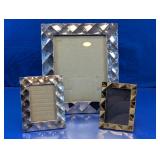 Beveled Diamond Pattern Picture Frame Trio