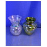 Decorative Glass Vase Pair