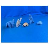 Carved Stone Animal Figurines