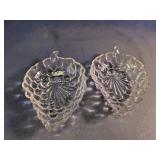 Clear Pressed Glass Grape Cluster Dishes