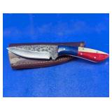 Handmade Fixed Blade Hunting Knife & Sheath